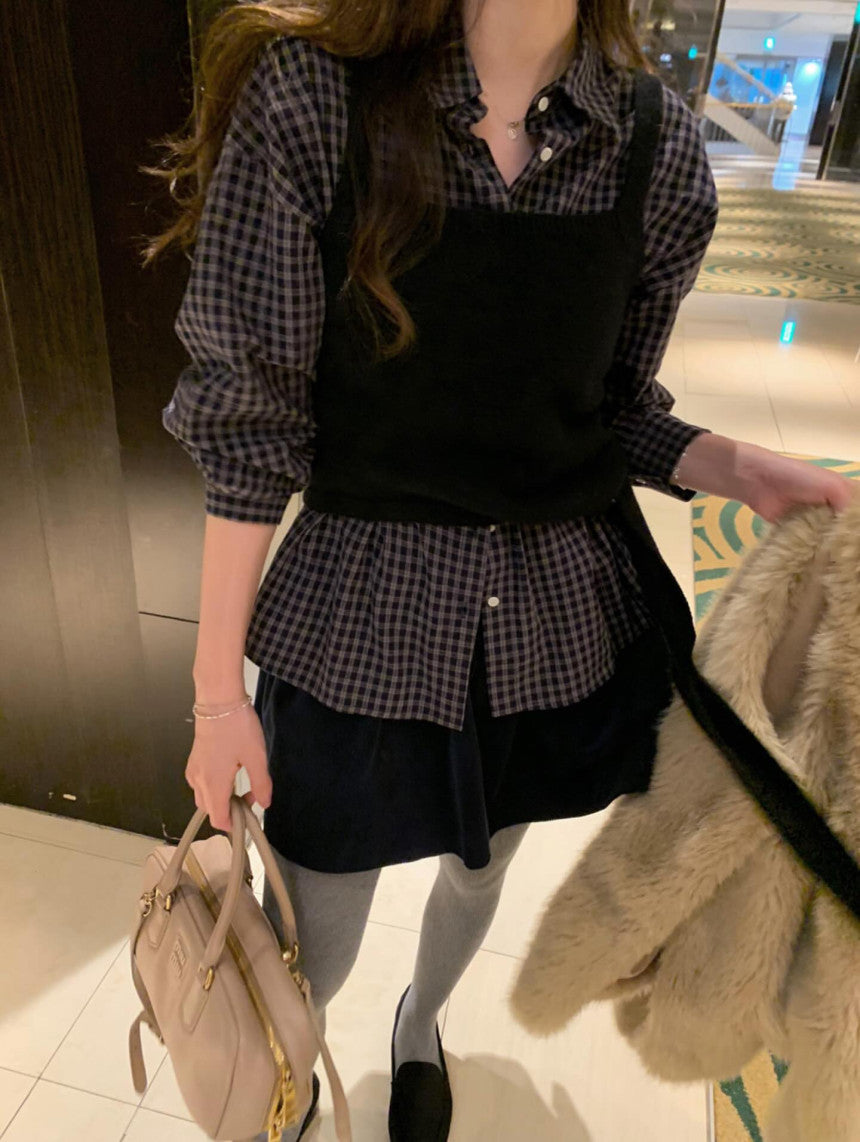 Seattle check shirt-2col