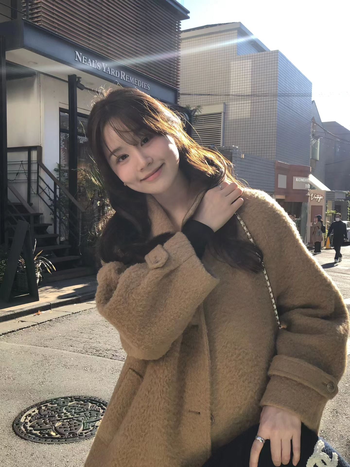 Ounce baby alpaca carol half coat-2col