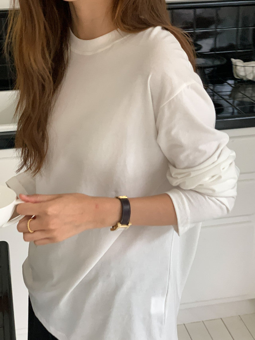 Pure brush cotton T-2col