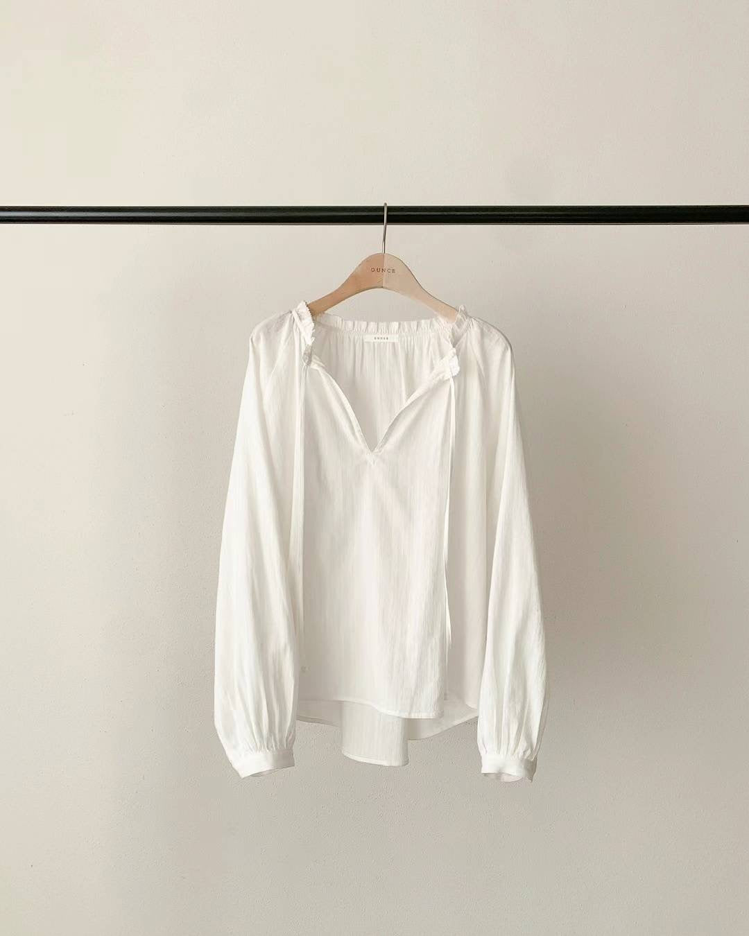 Ounce peach frill blouse
