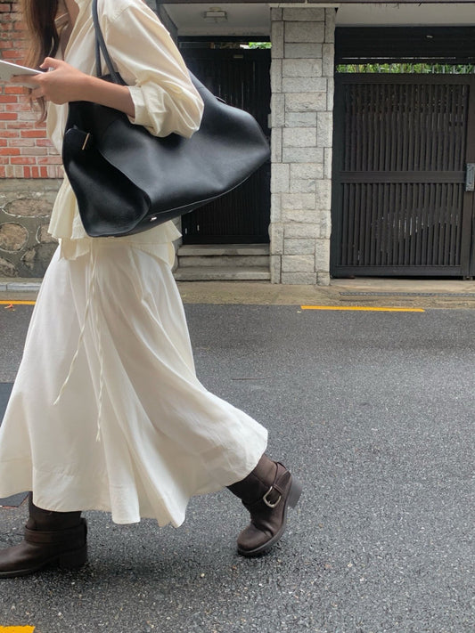 Firenze long flare skirt-2col