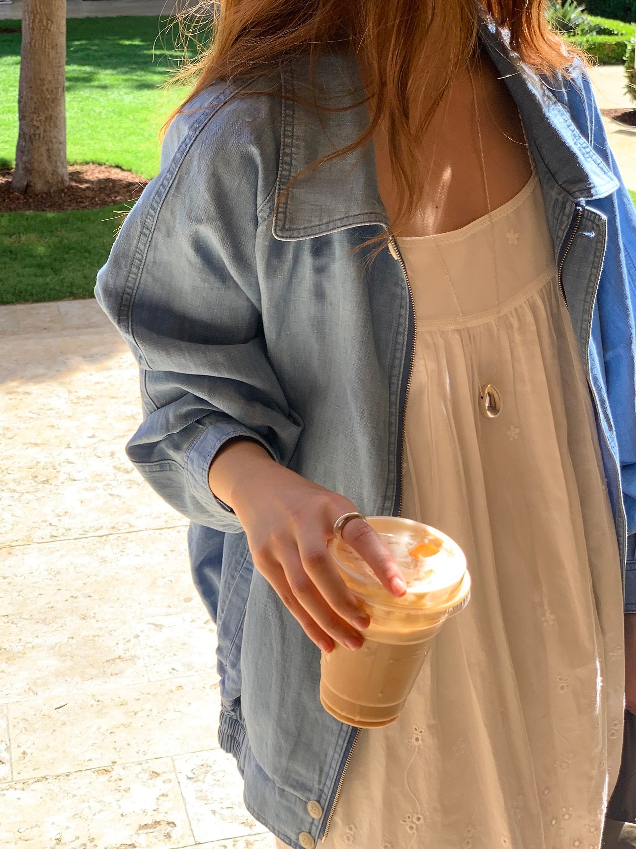 Eloi washed linen denim blouson