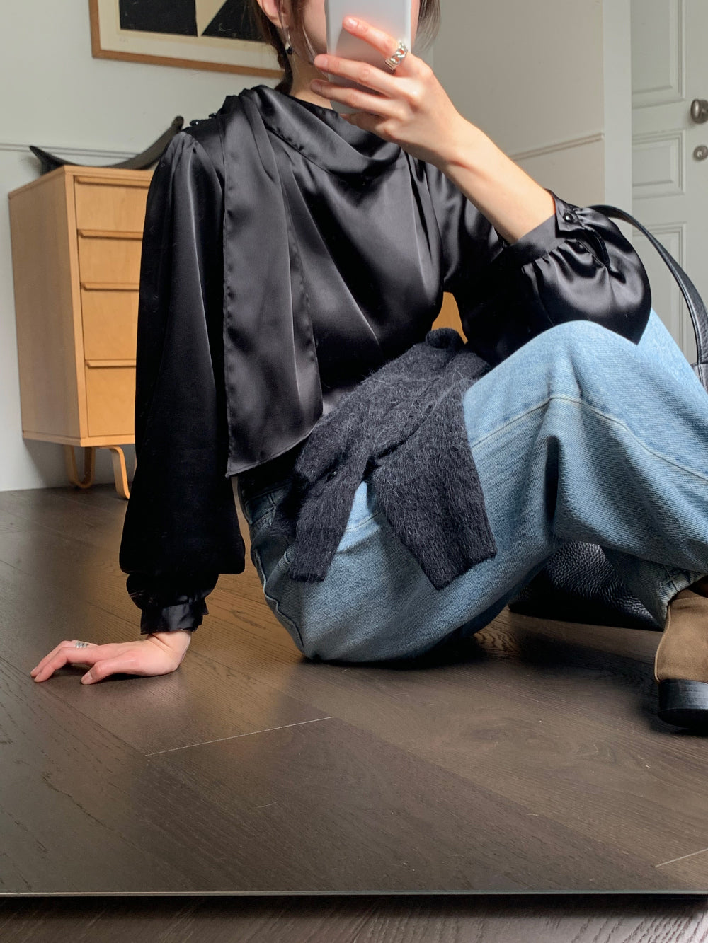 house tie blouse-3col