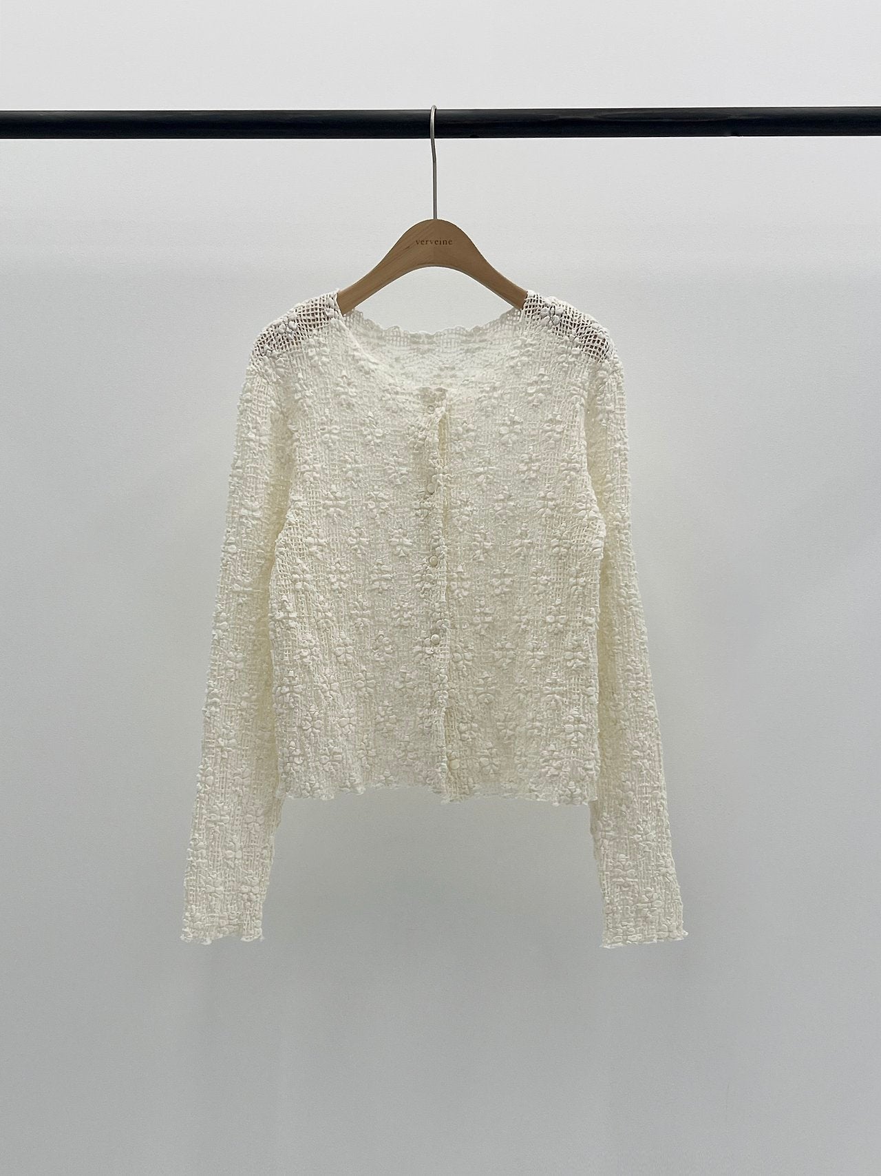 Flora textured cardigan