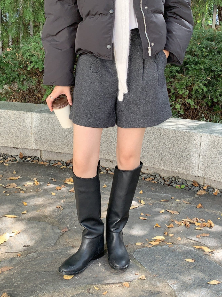 Eloy wool half pants-2col