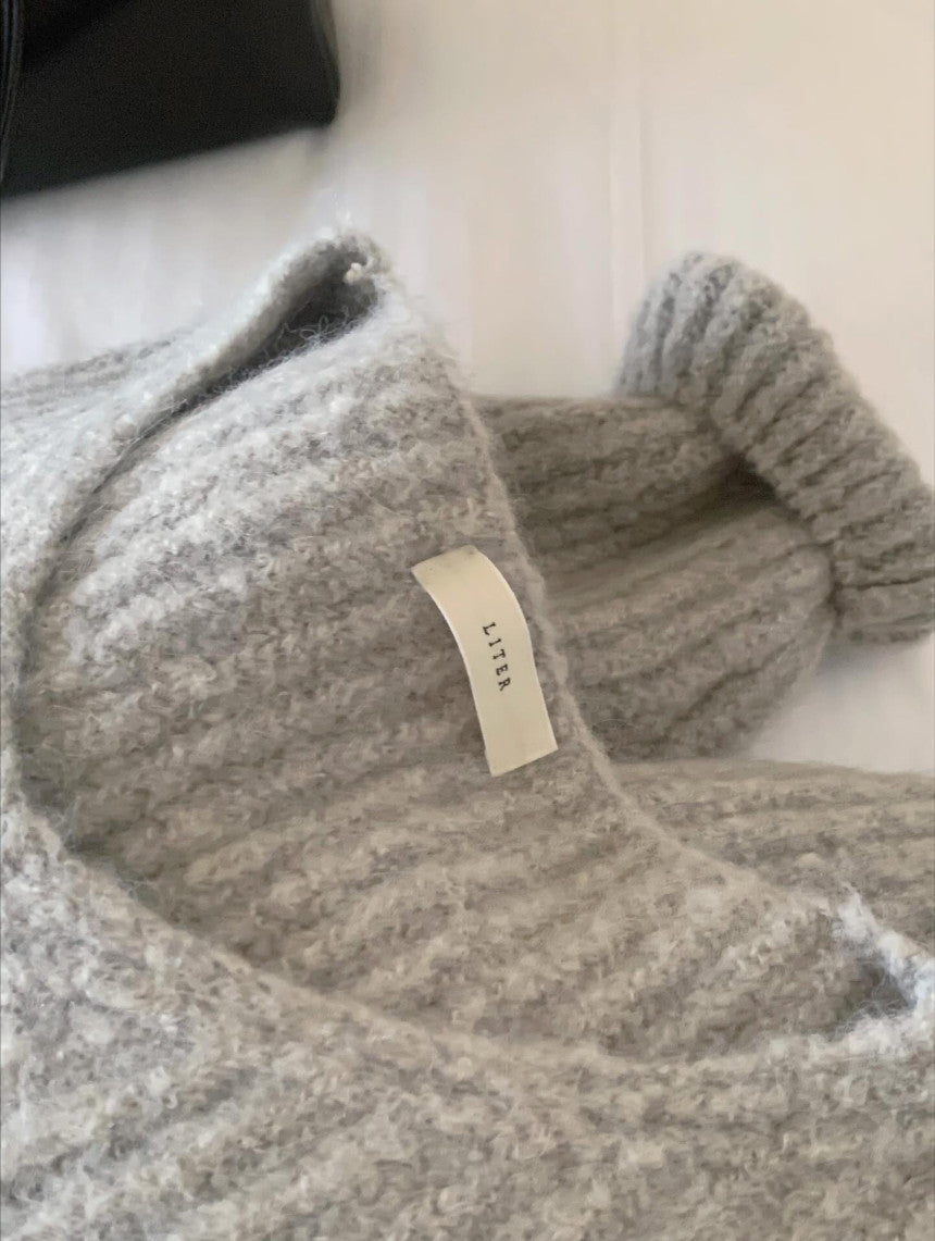 liter daina alpaca v neck knit-3col