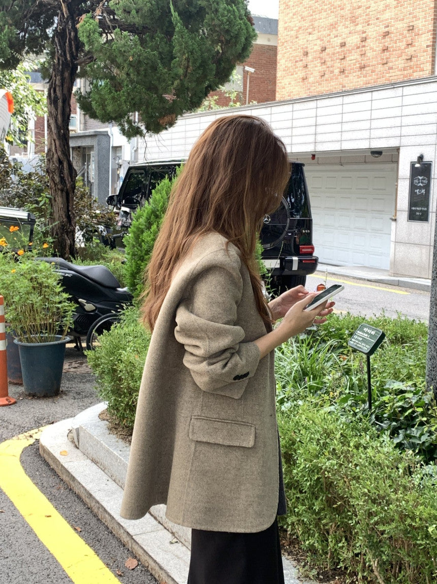 Adele meribo wool handmade jacket-2col