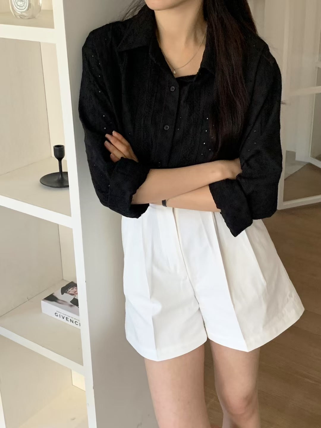 Rev lace shirt-2col