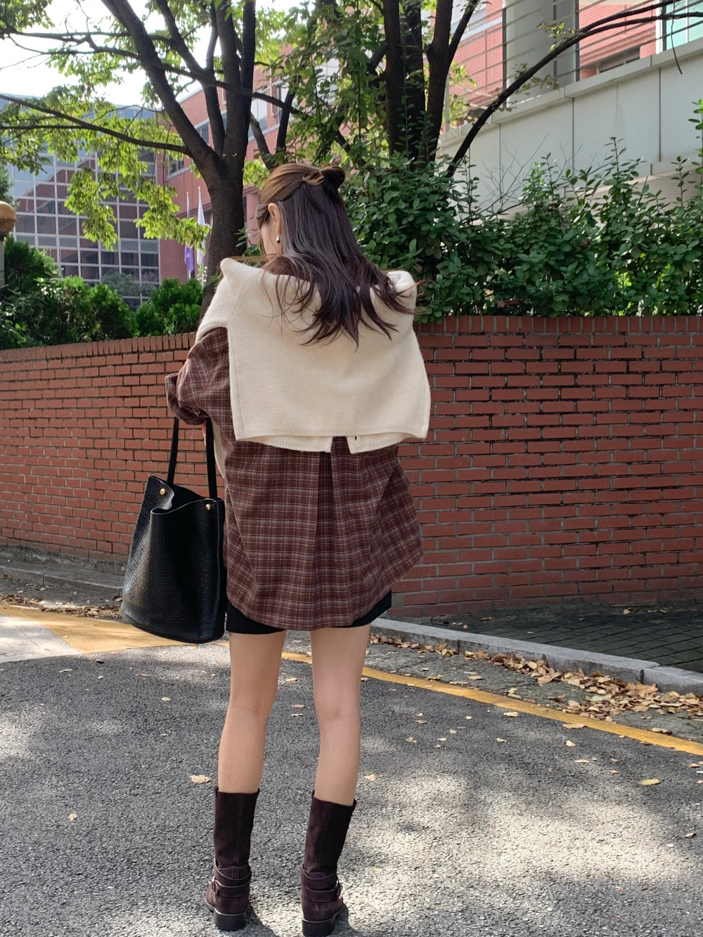 Boston check shirt-2col