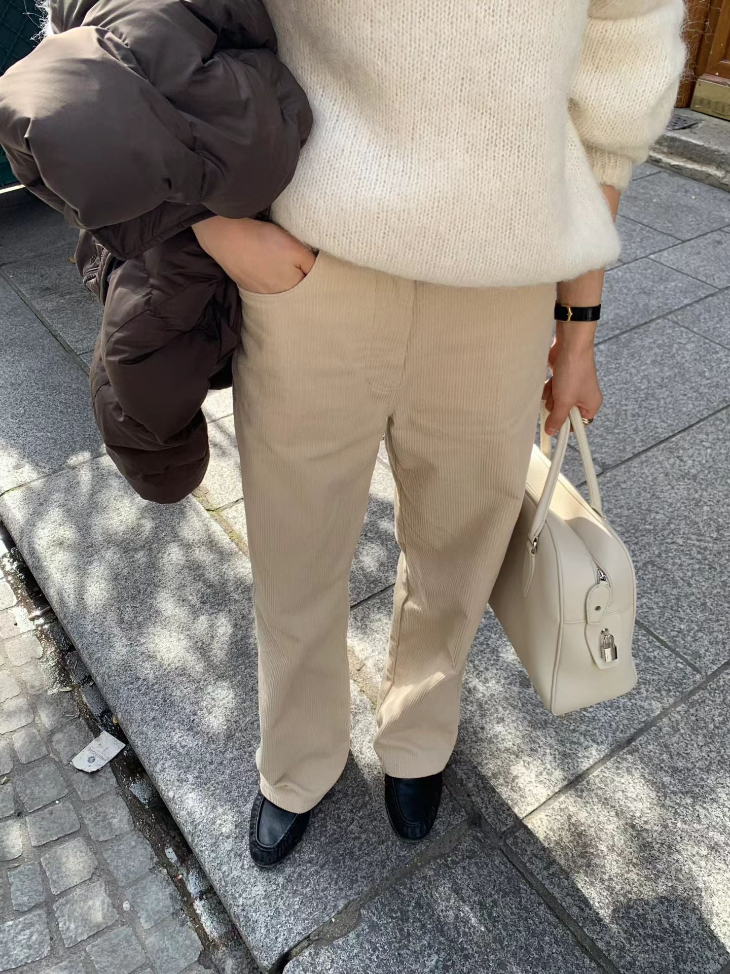 Ounce gimo corduroy pants-4col