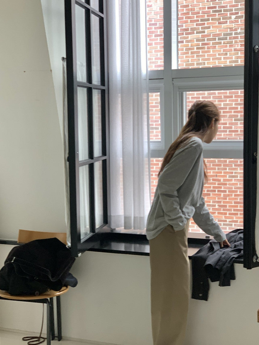 Pure brush cotton T-2col