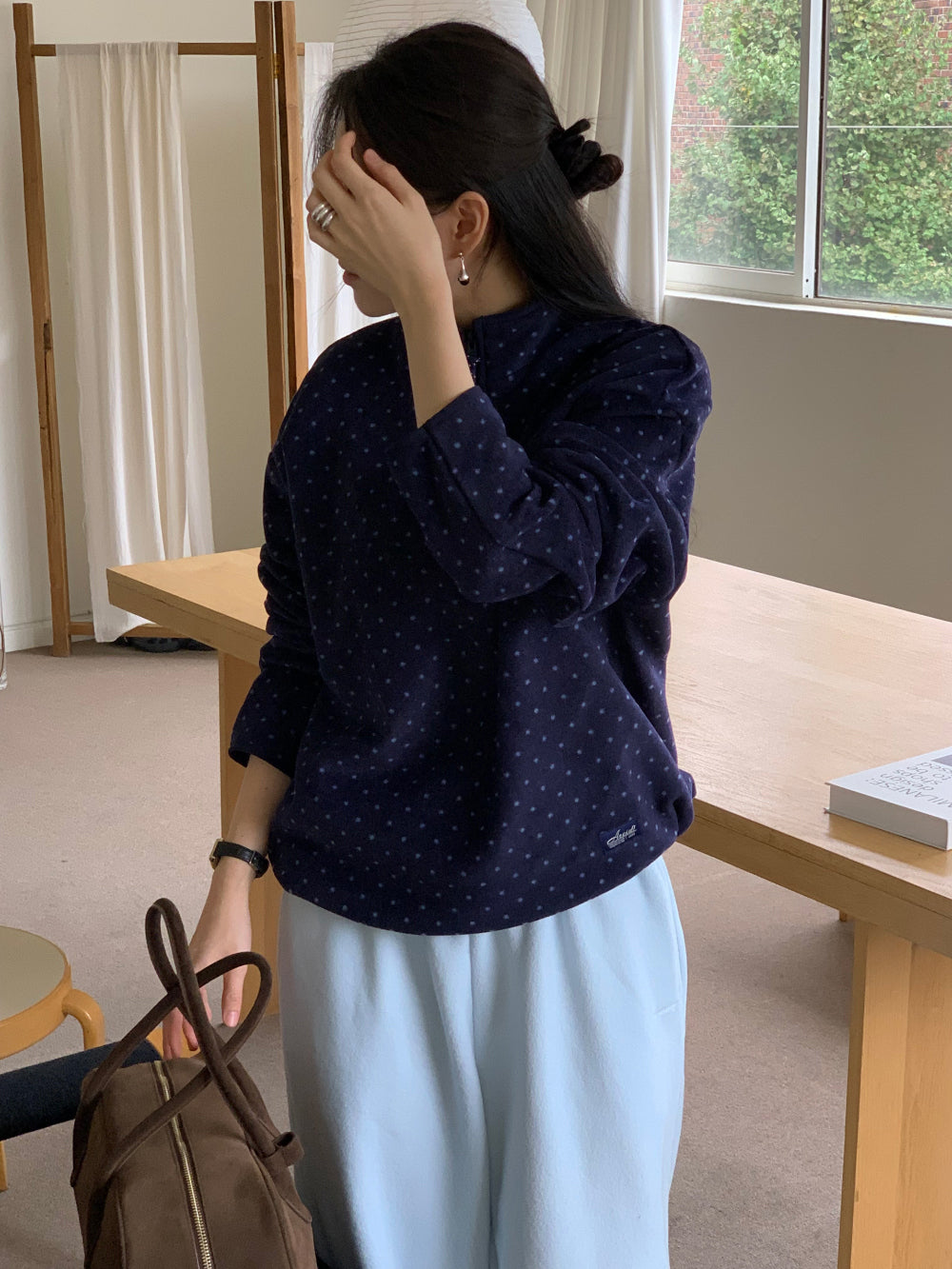 mix fleece pants-4col