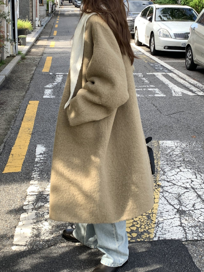 Lea alpaca handmade coat-2col