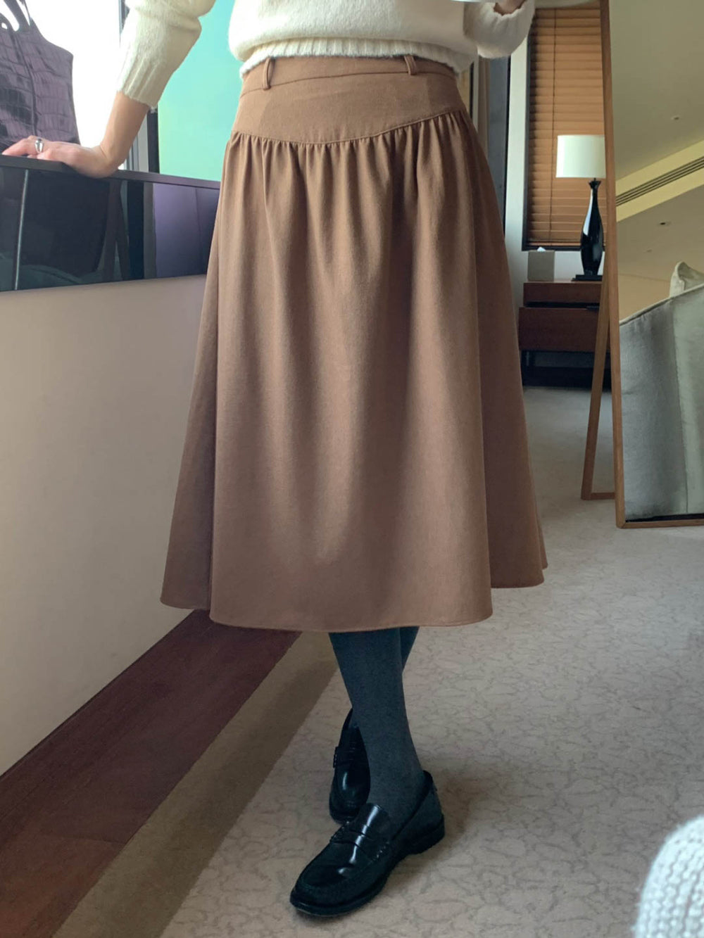 miss wool skirt-2col