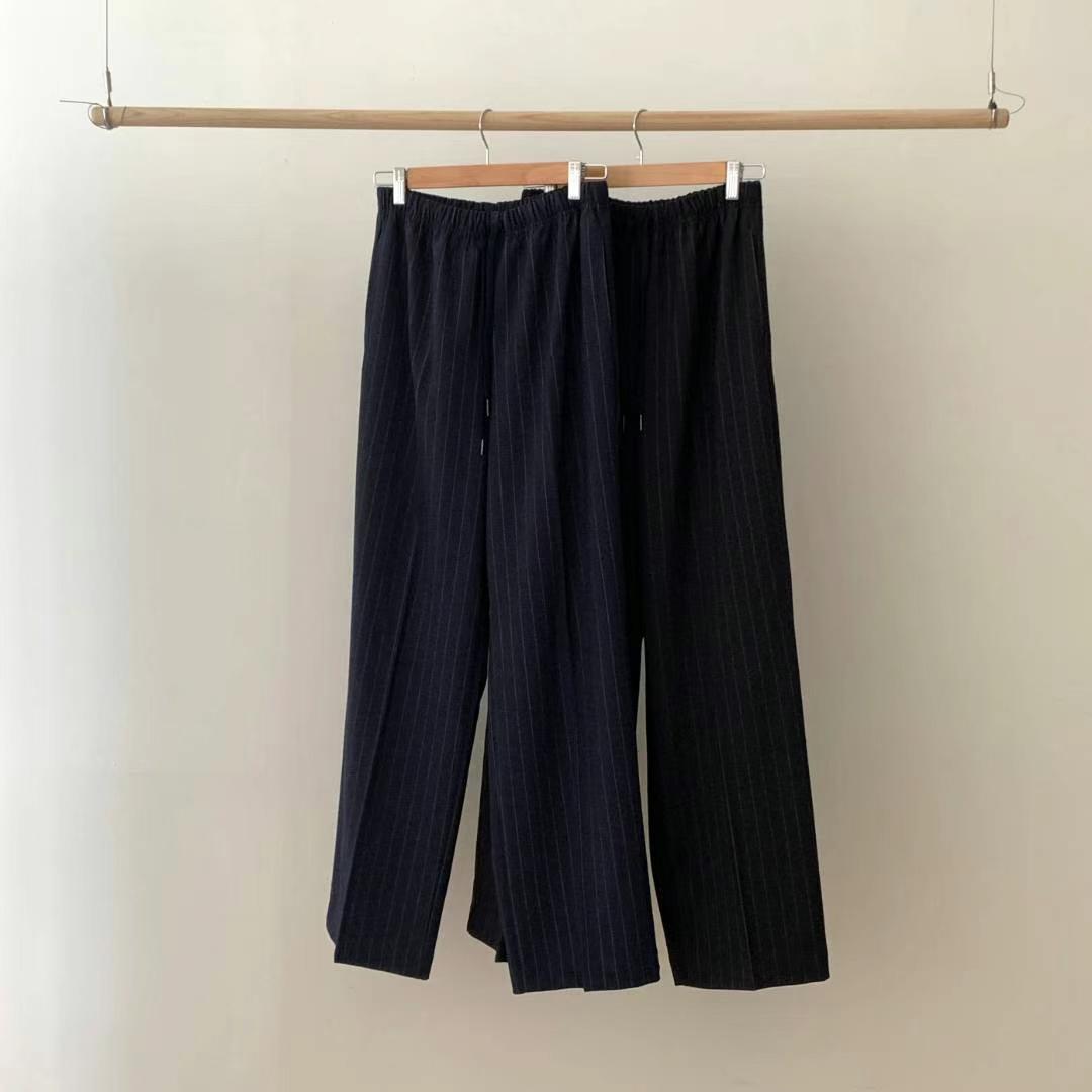 wool stripe slacks-2col/ショート丈あり