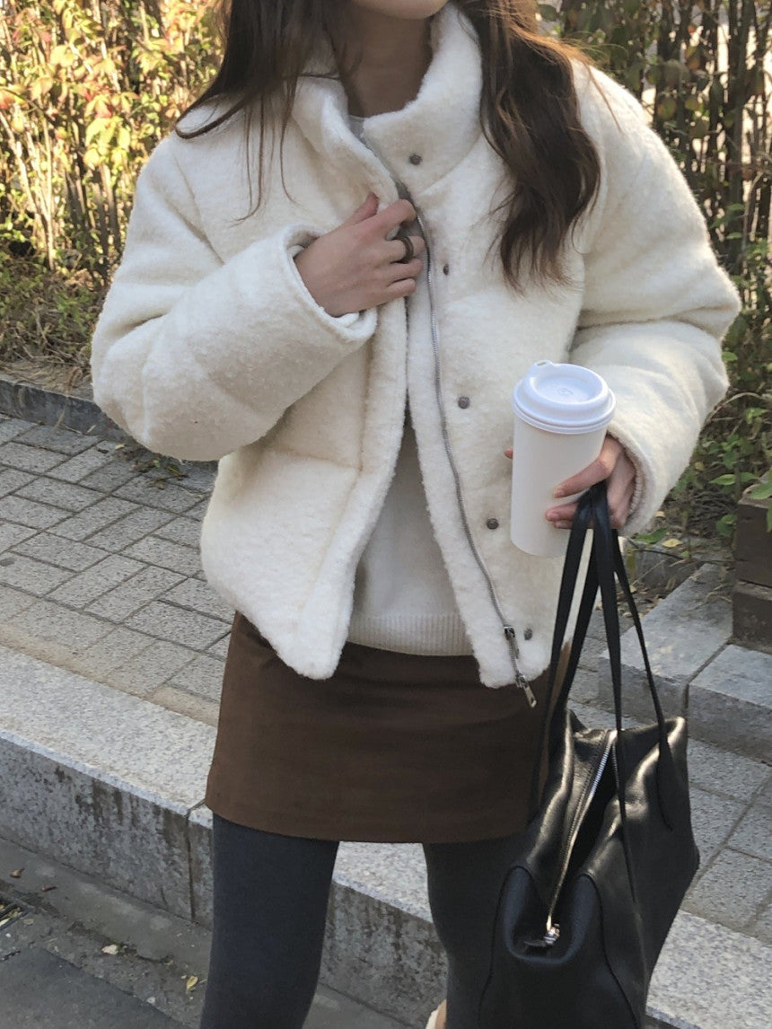 Eirin suede mini skirt-2col