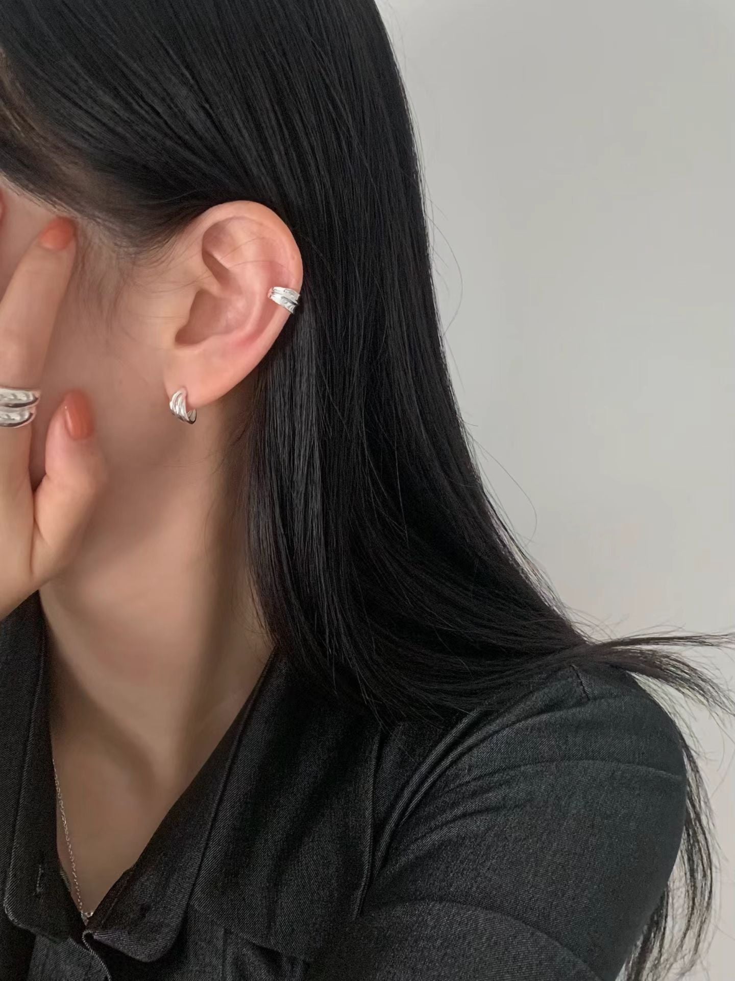 Three-ring earrings