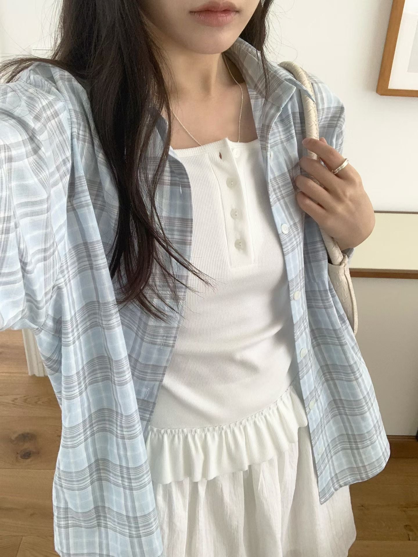 summer check shirt-2col