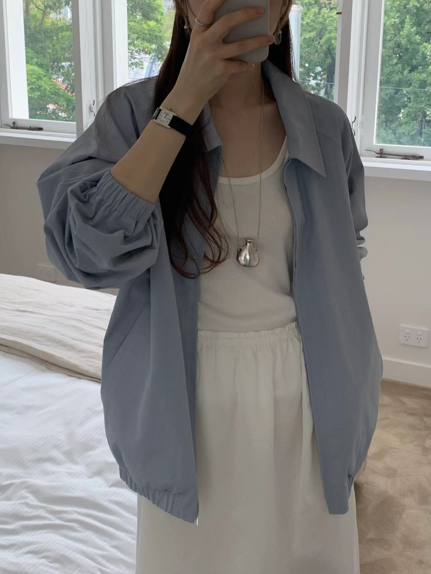 Ounce basic blouson jumper-2col