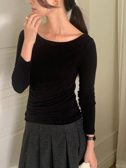 dover boat neck T-5col