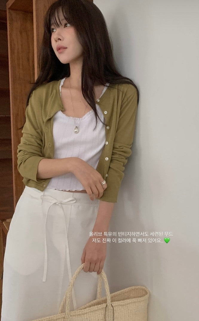 linen cardigan-4col