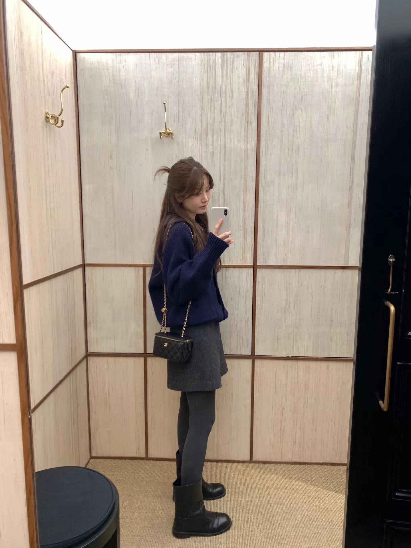 Ounce bailey collar knit cardigan-2col