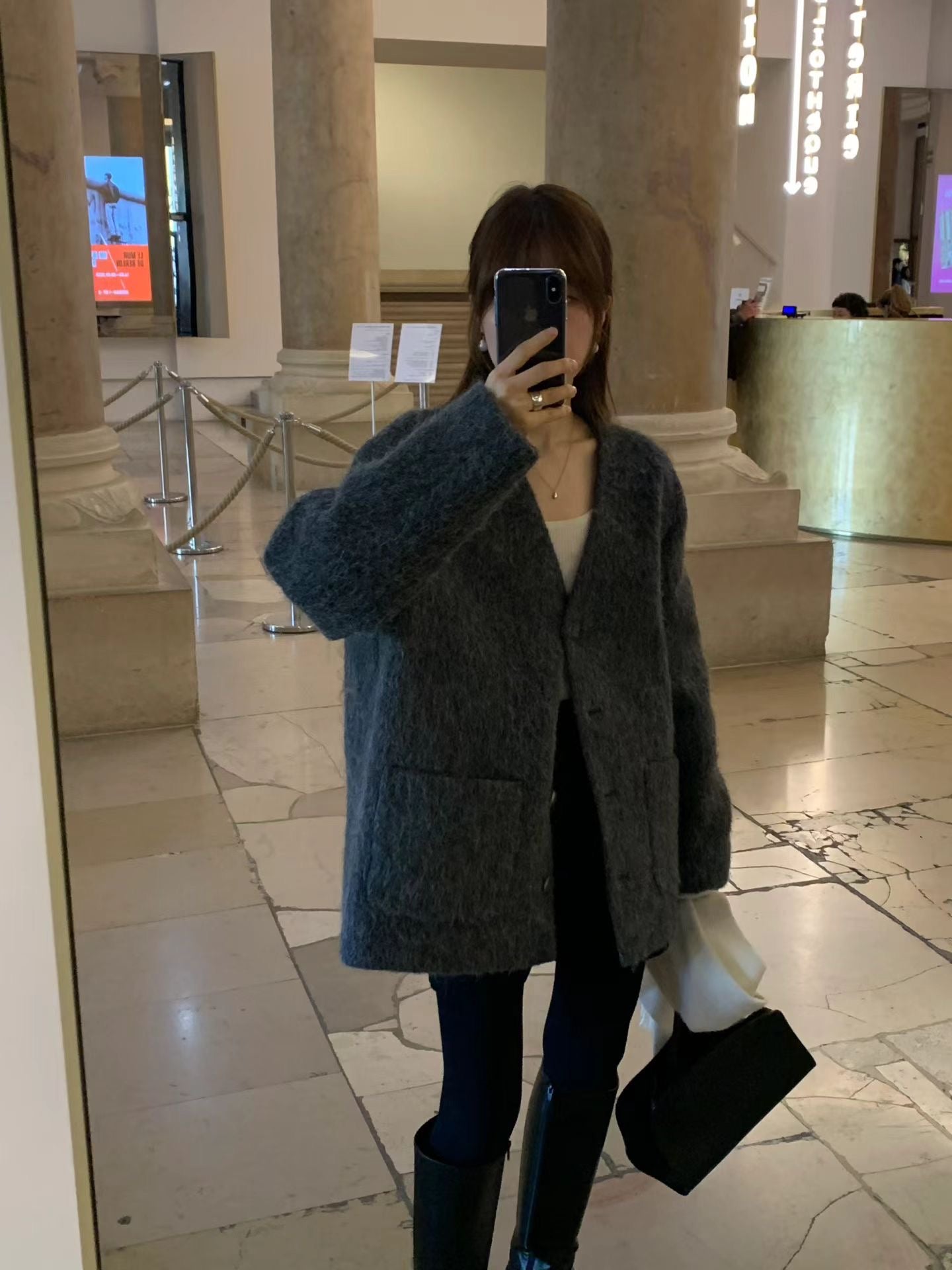 Ounce ven alpaca half coat