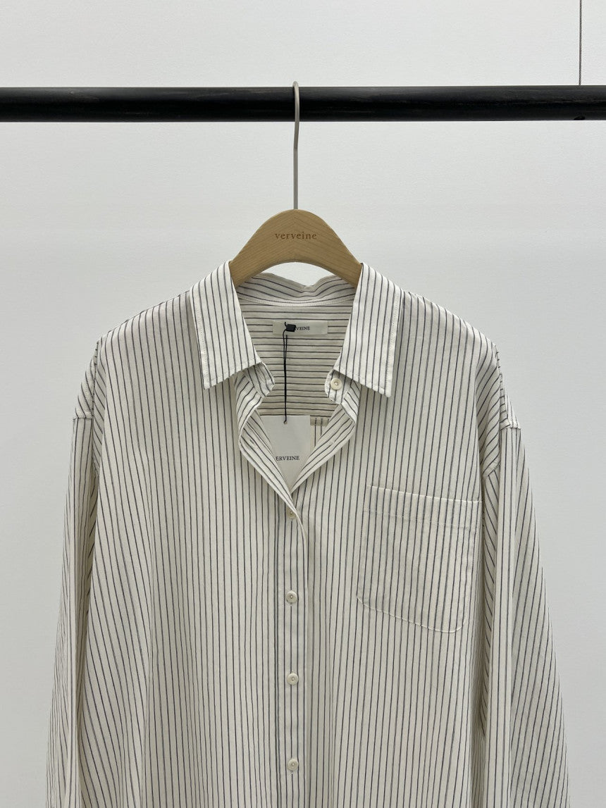 Ore pin stripe shirt-2col