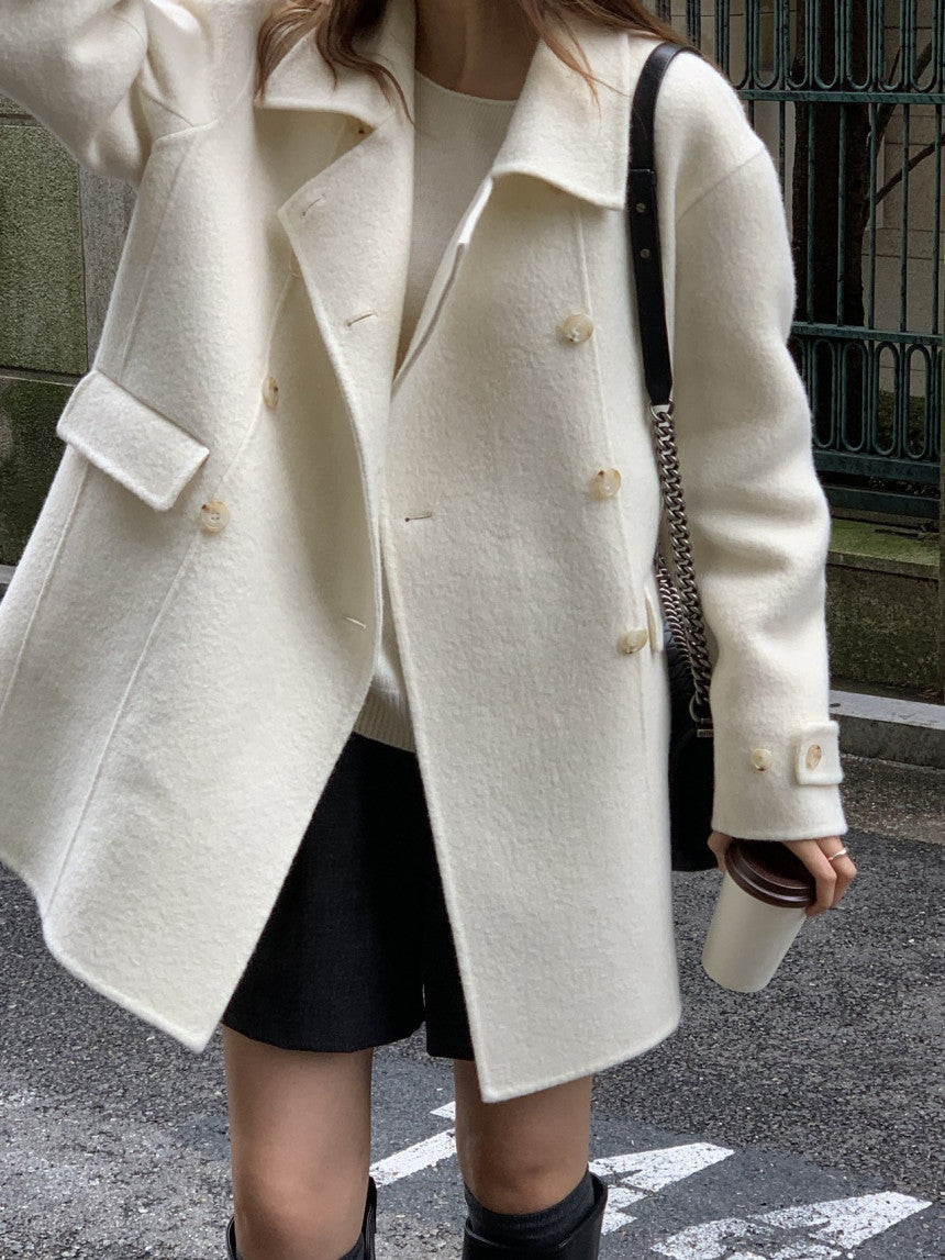 Ellen double handmade coat-2col