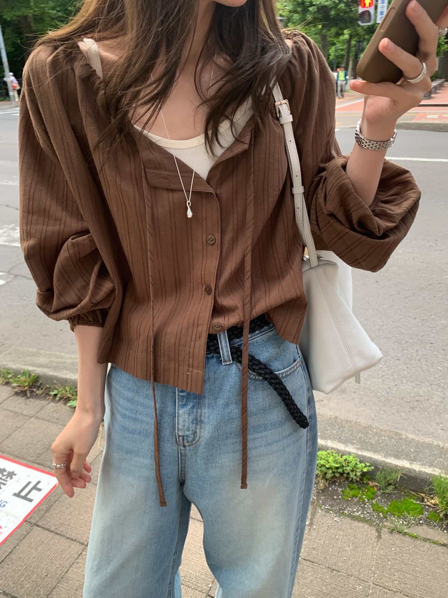 Milky Bolero Blouse-2col
