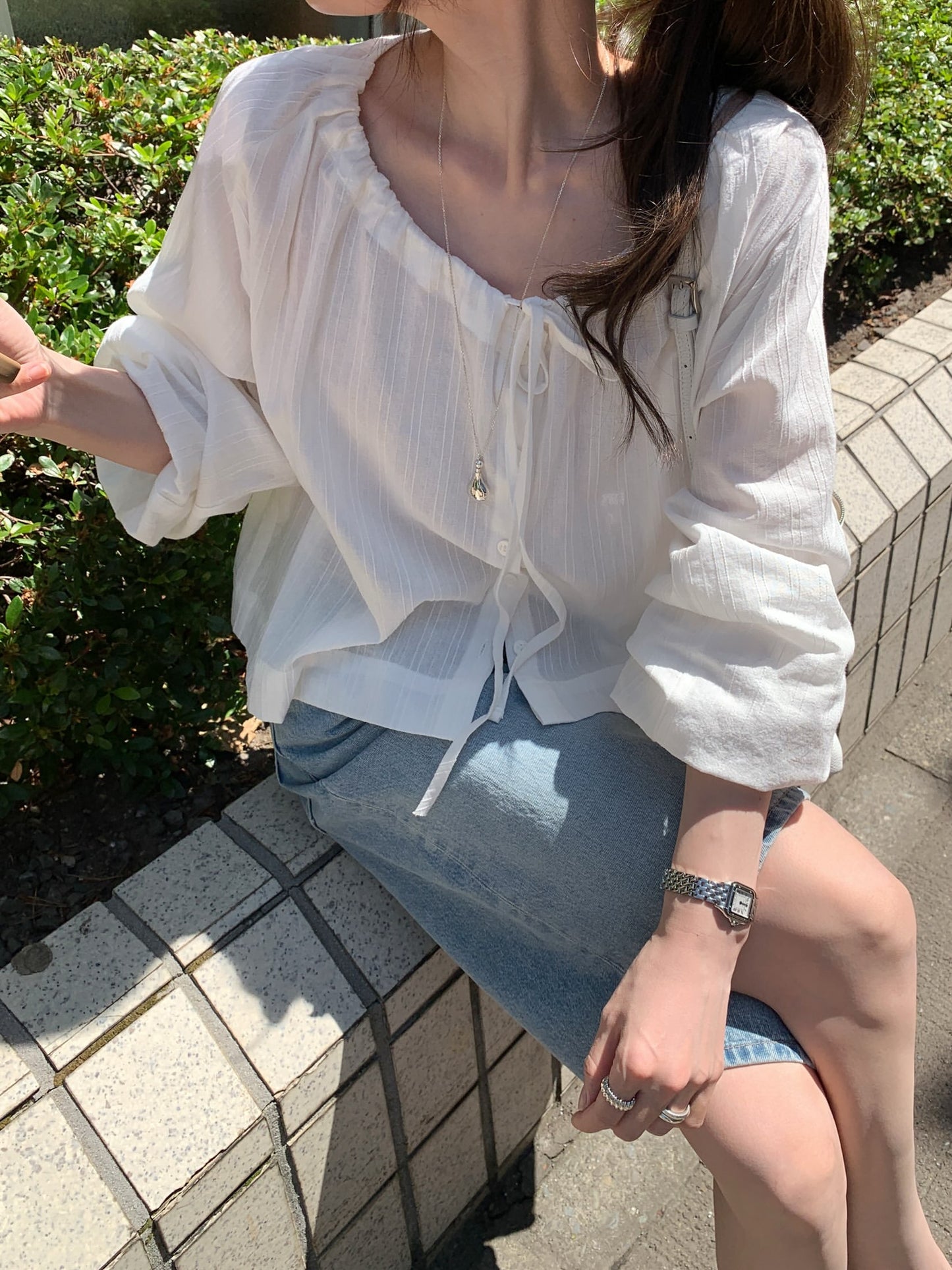 Milky Bolero Blouse-2col