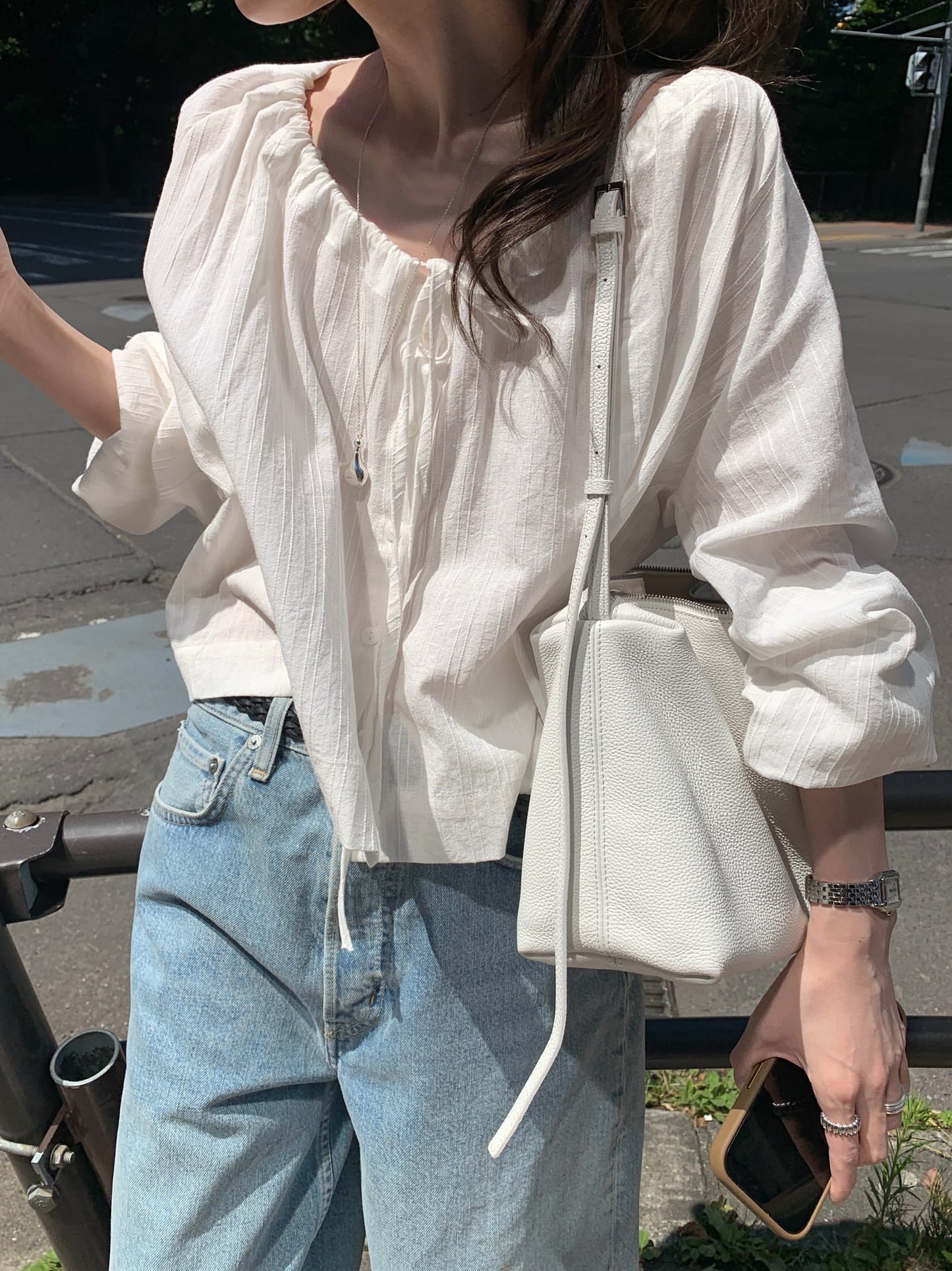 Milky Bolero Blouse-2col