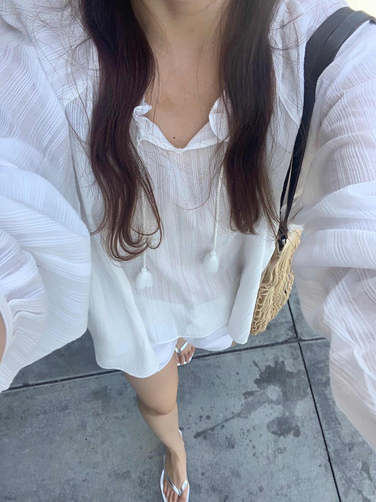 Lea tassel frill blouse