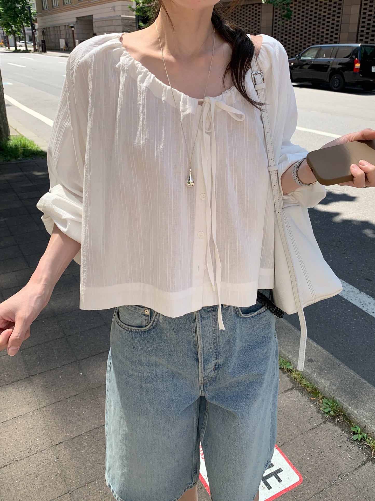Milky Bolero Blouse-2col