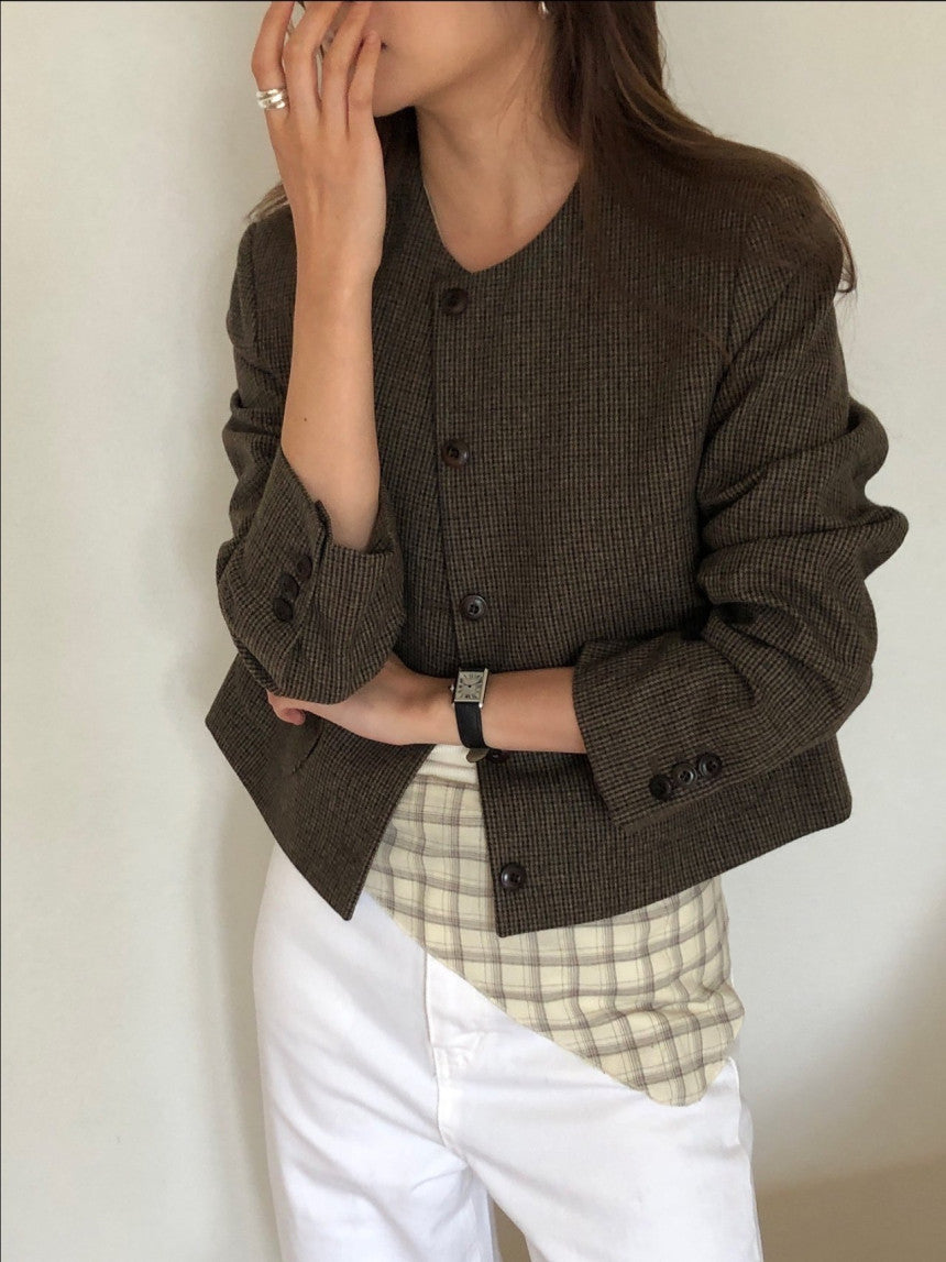Celine wool no collar jacket