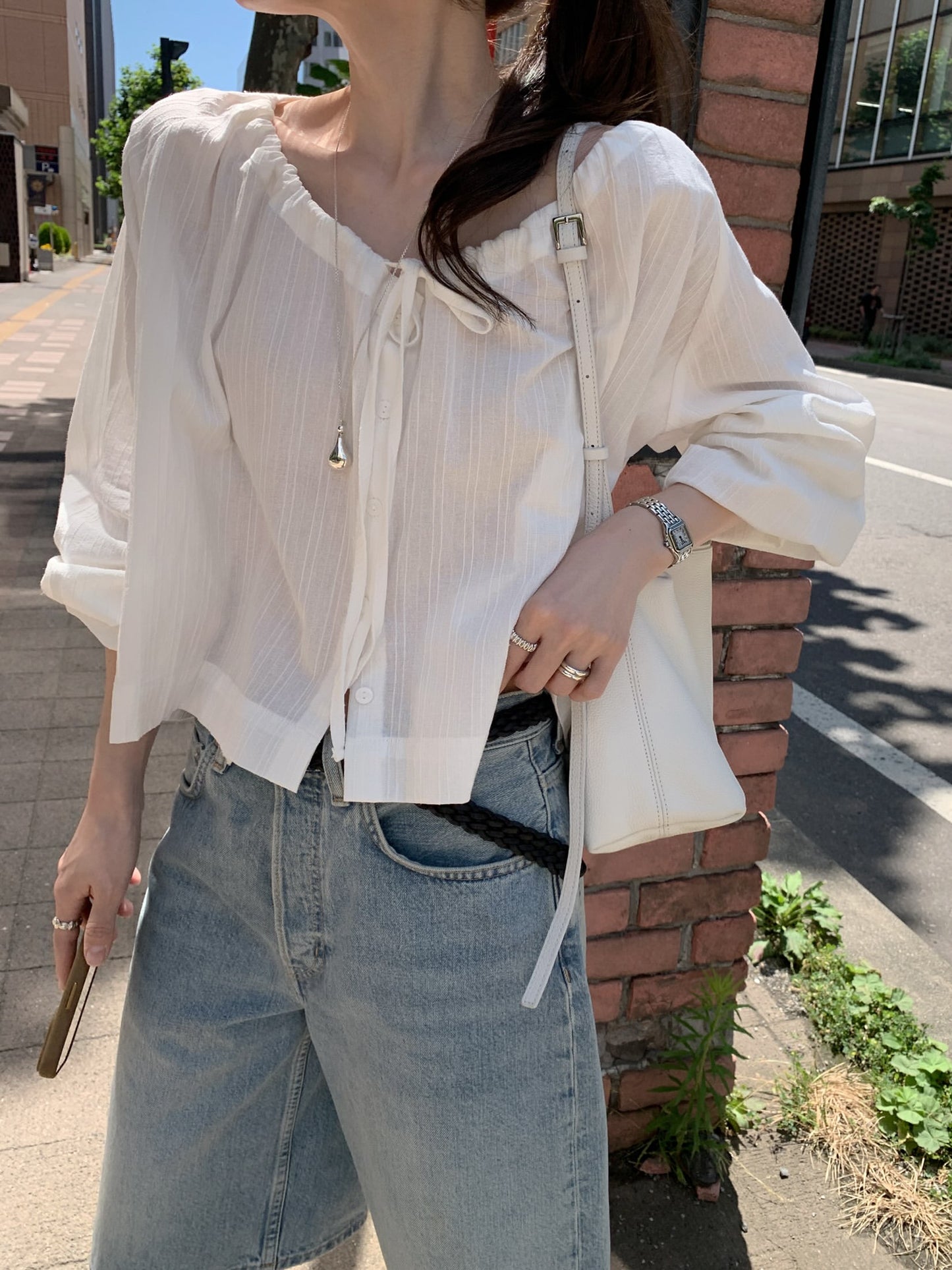 Milky Bolero Blouse-2col