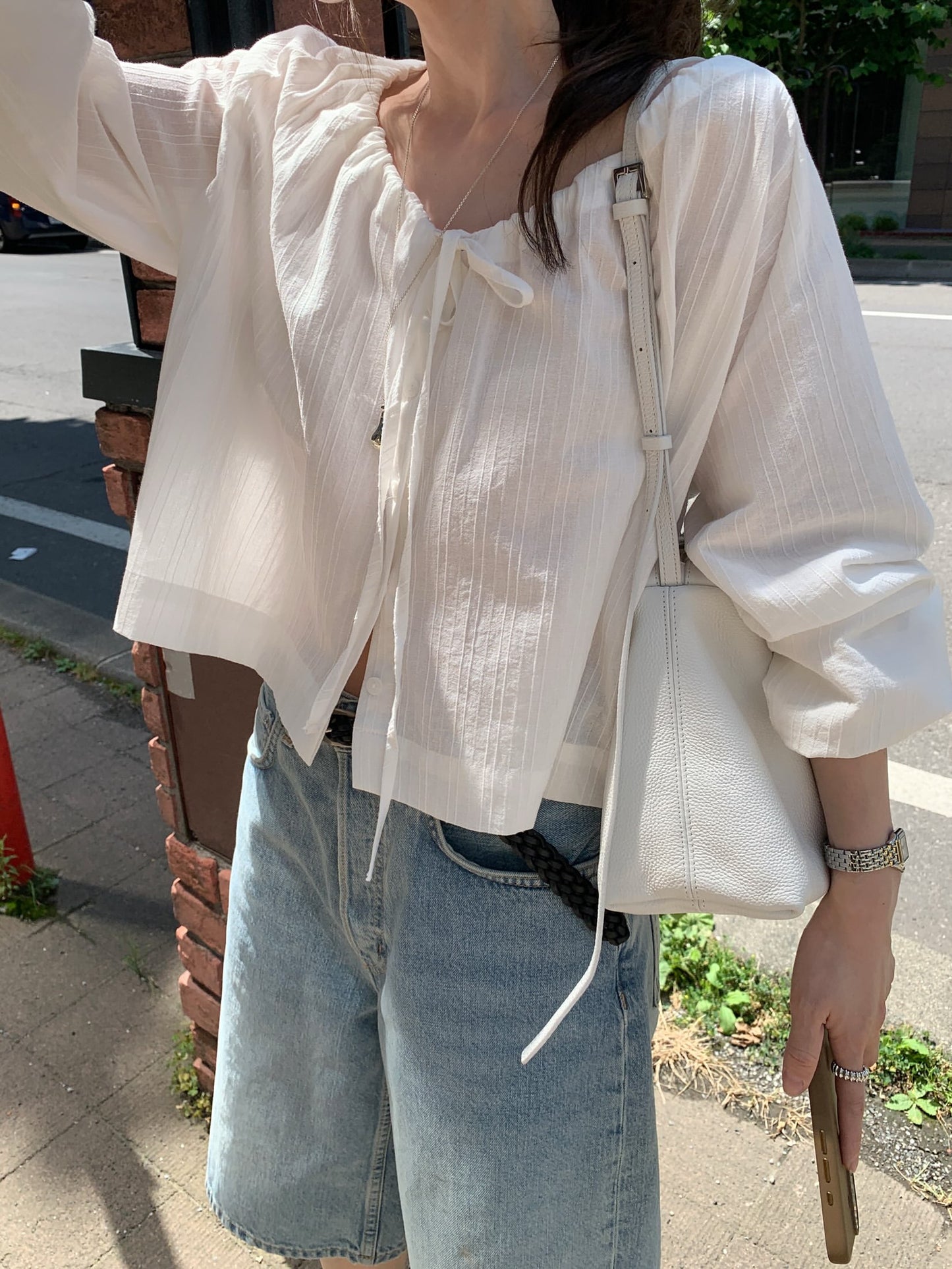 Milky Bolero Blouse-2col