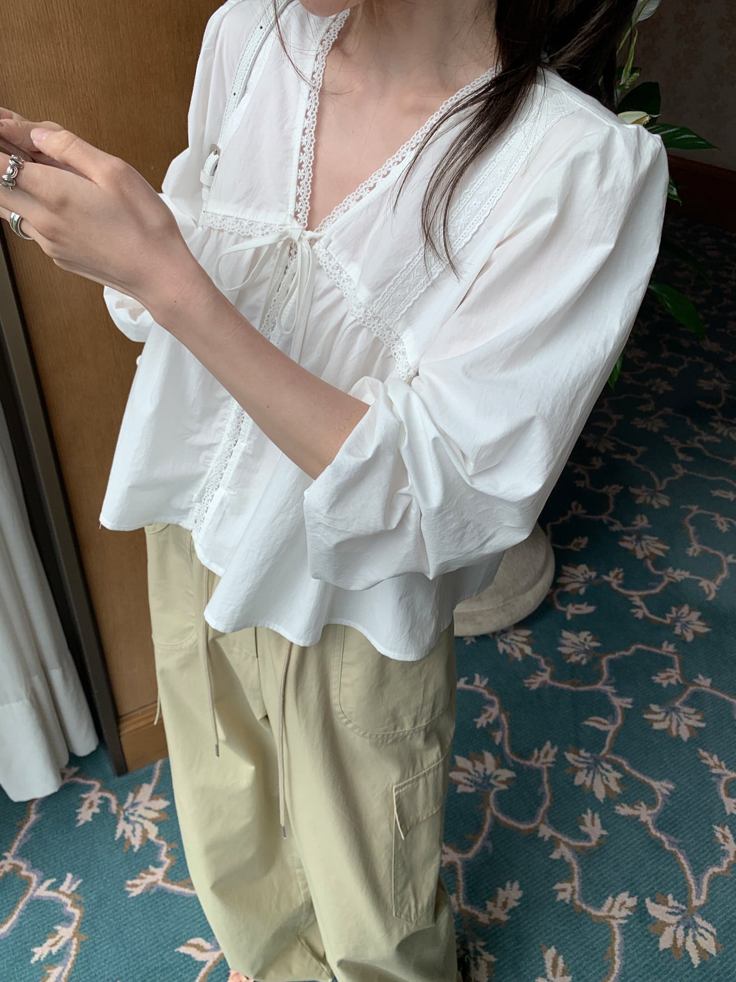 Bell lace blouse