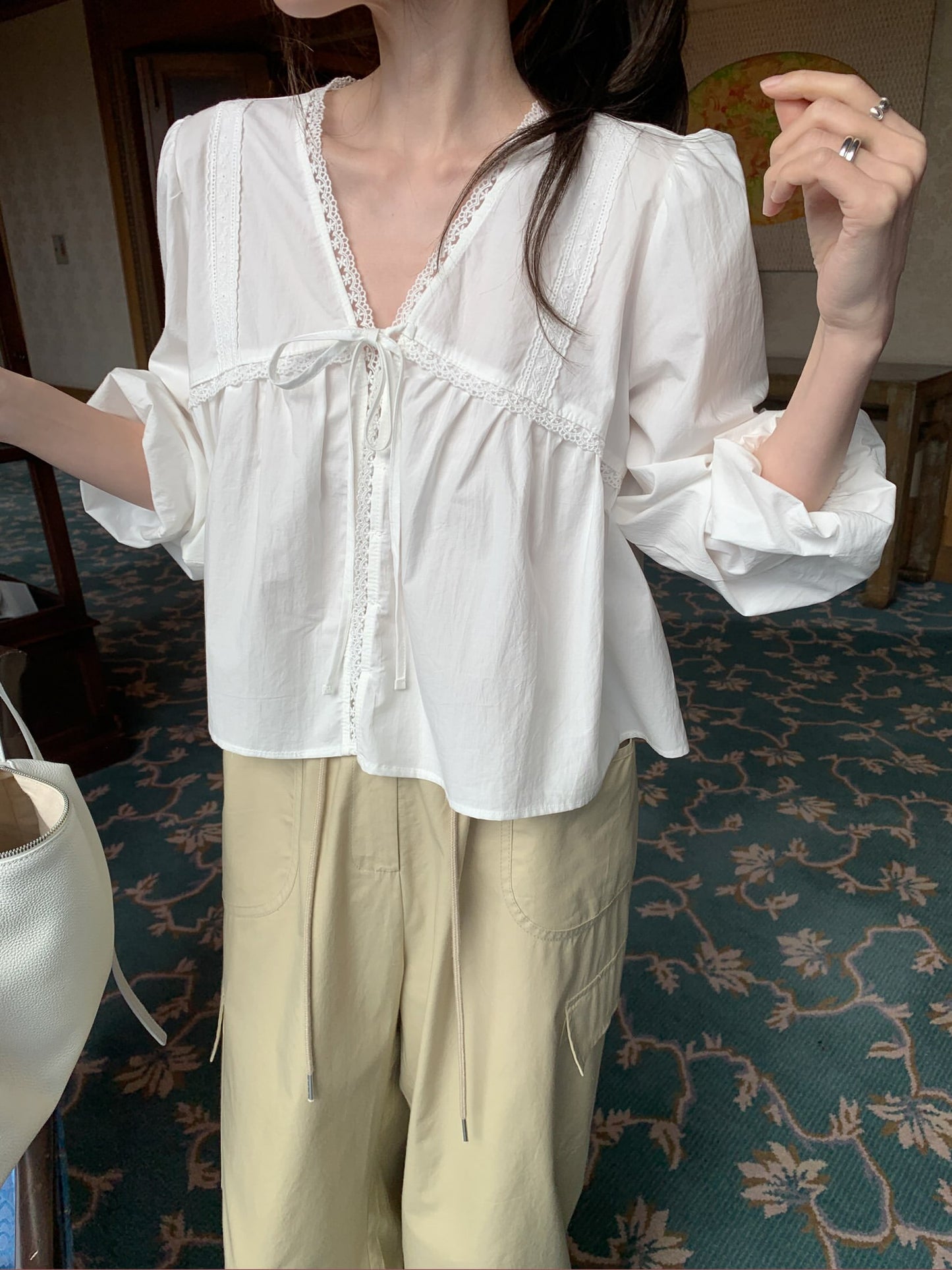 Bell lace blouse