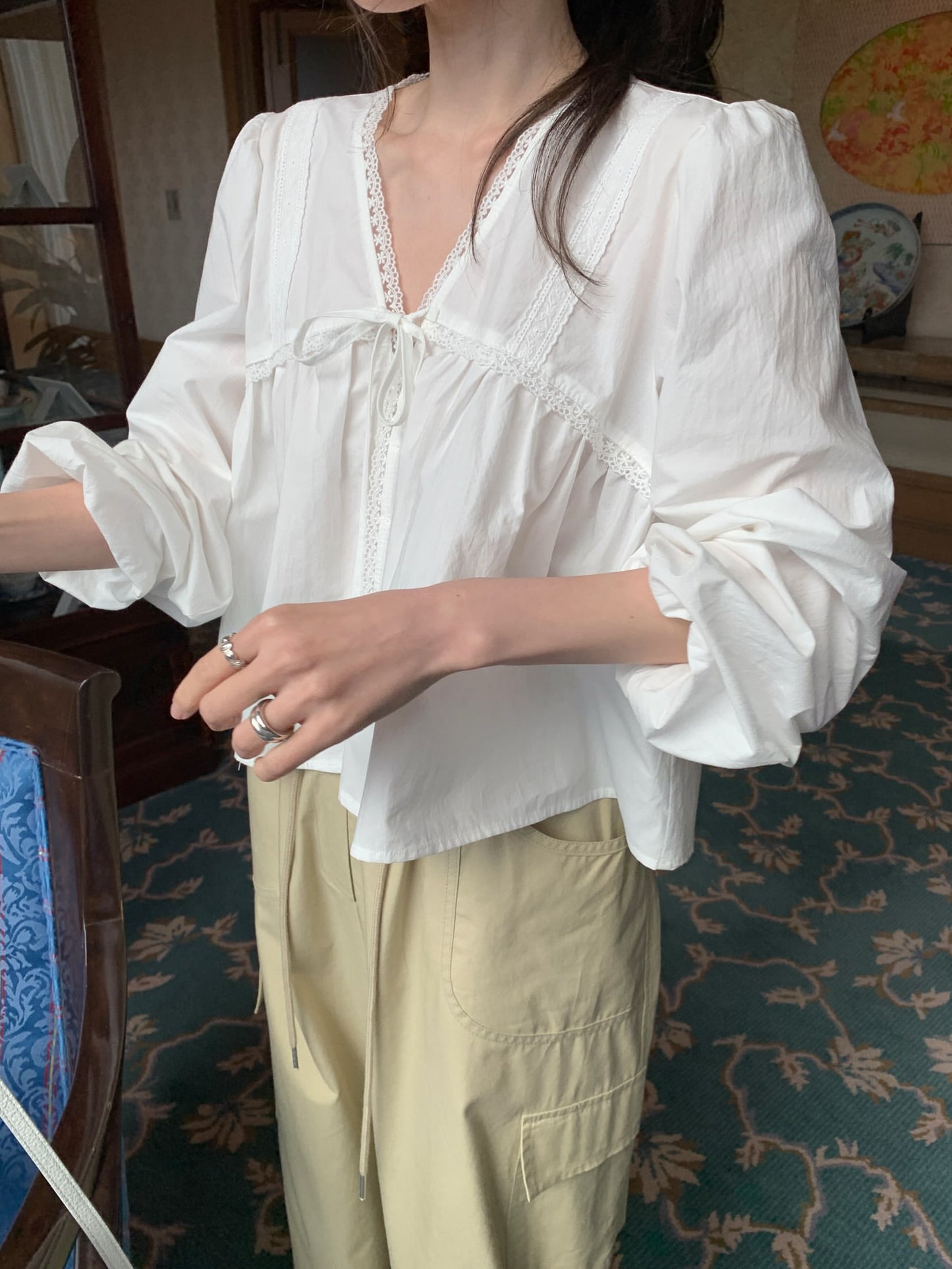 Bell lace blouse