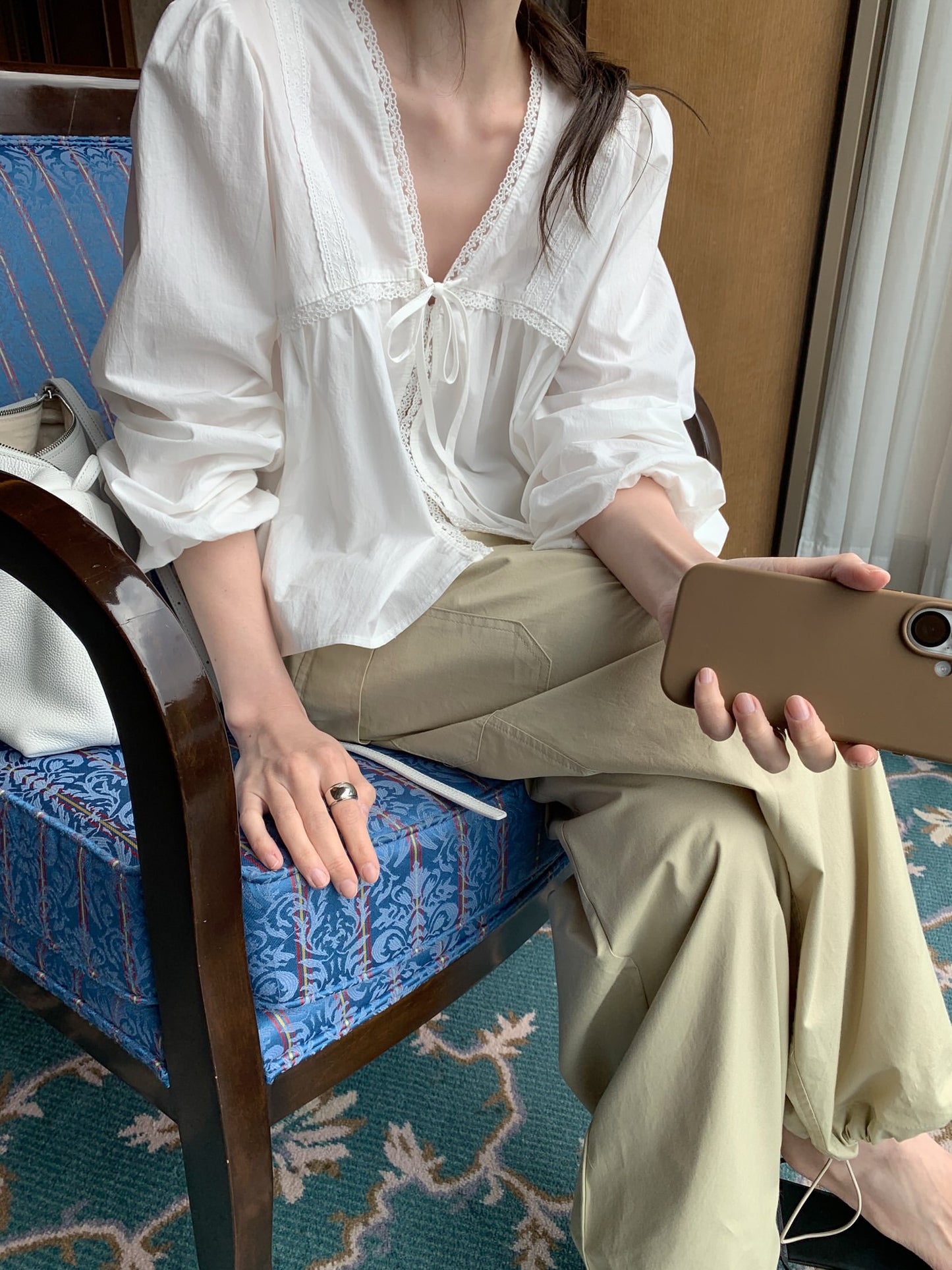 Bell lace blouse
