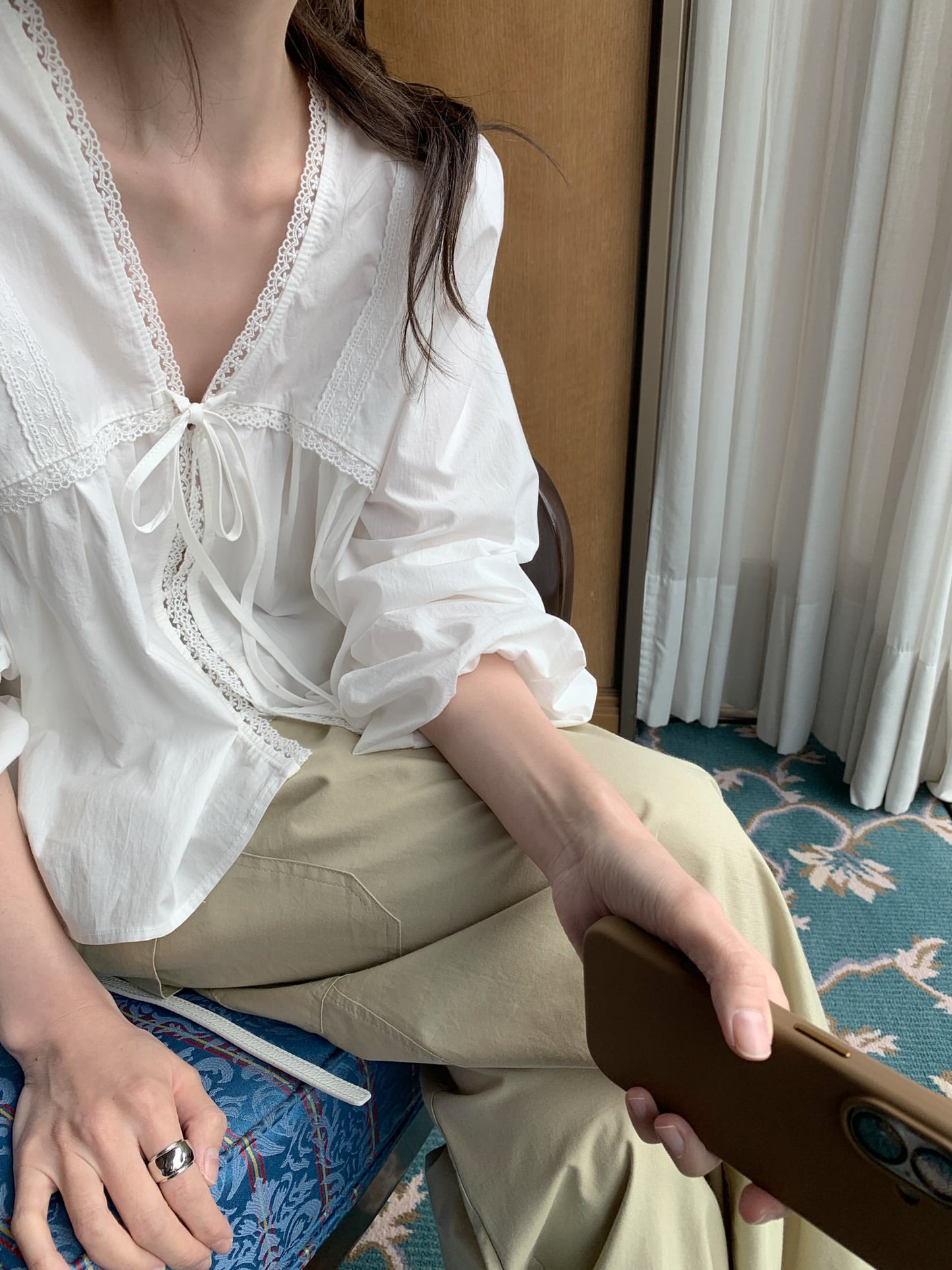 Bell lace blouse
