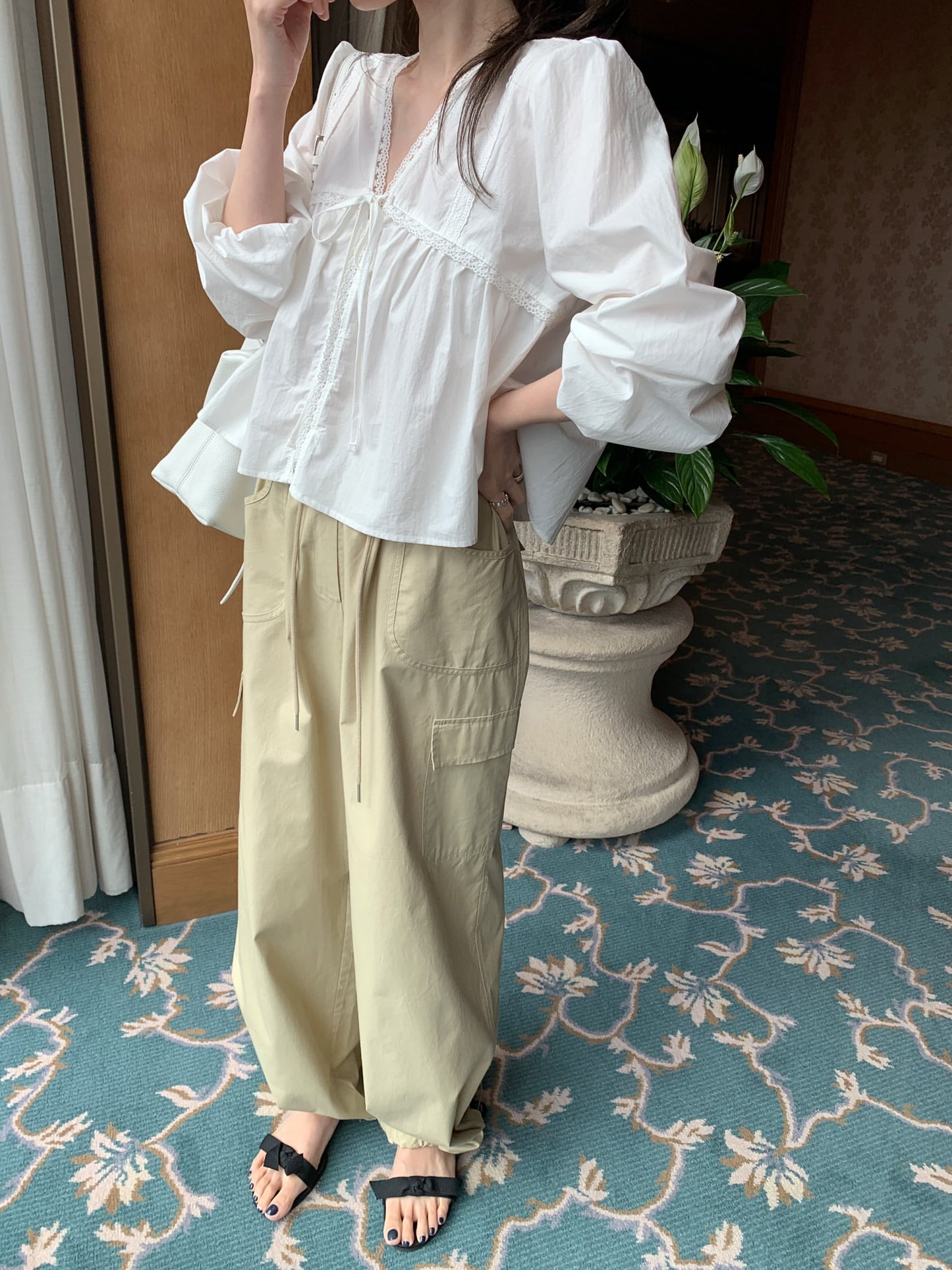 Bell lace blouse