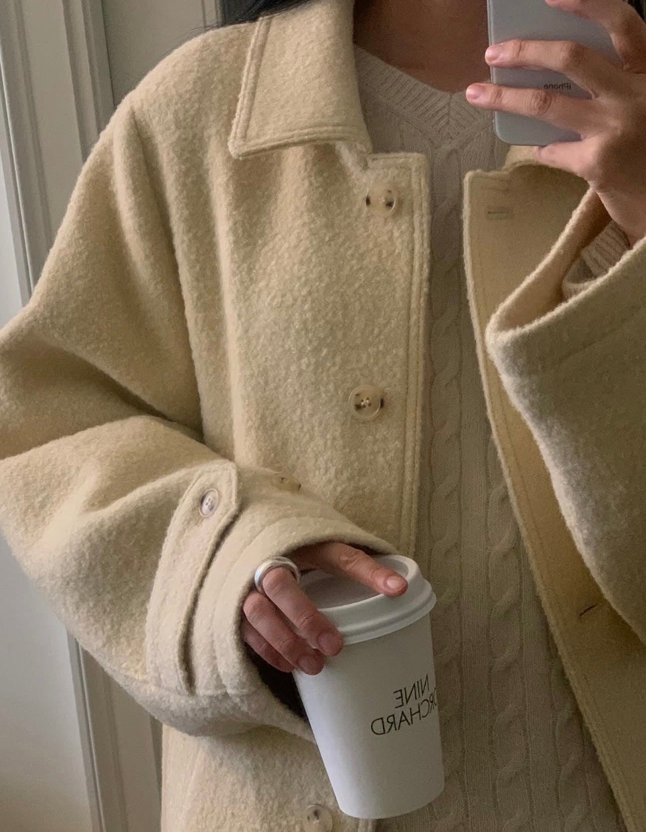 Fushily wool coat-2col