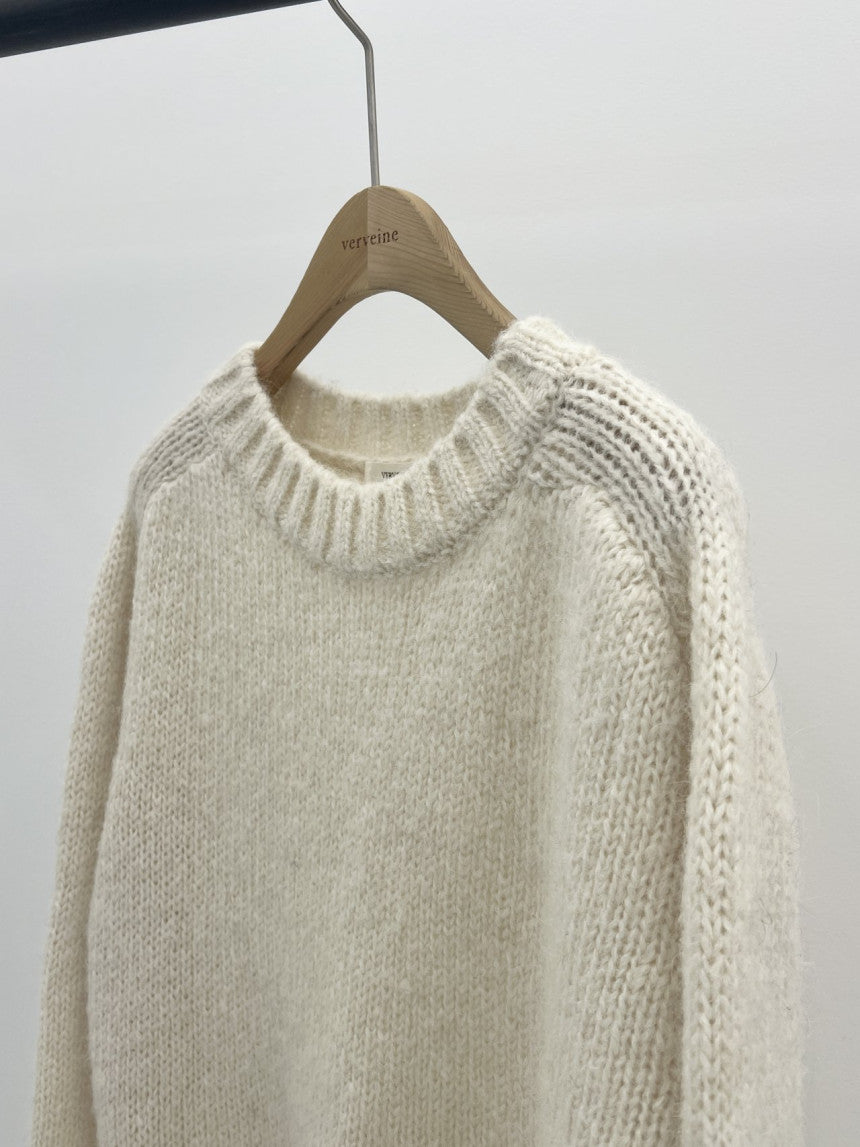 balloon alpaca oversize pullover knit-3col