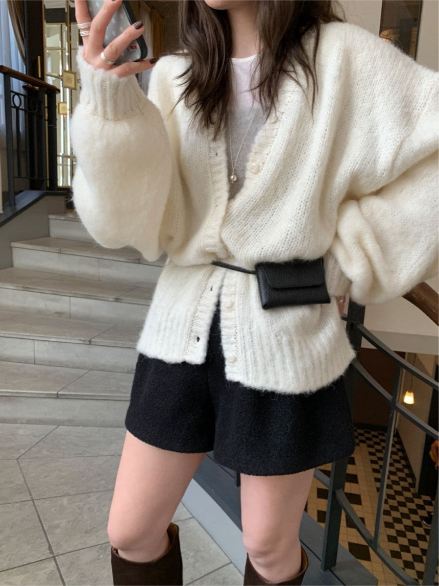 long brush cardigan-3col