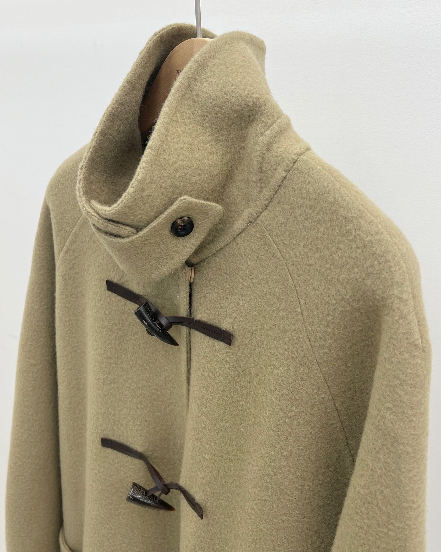 Roi wool highneck duffle hanmade coat-3col