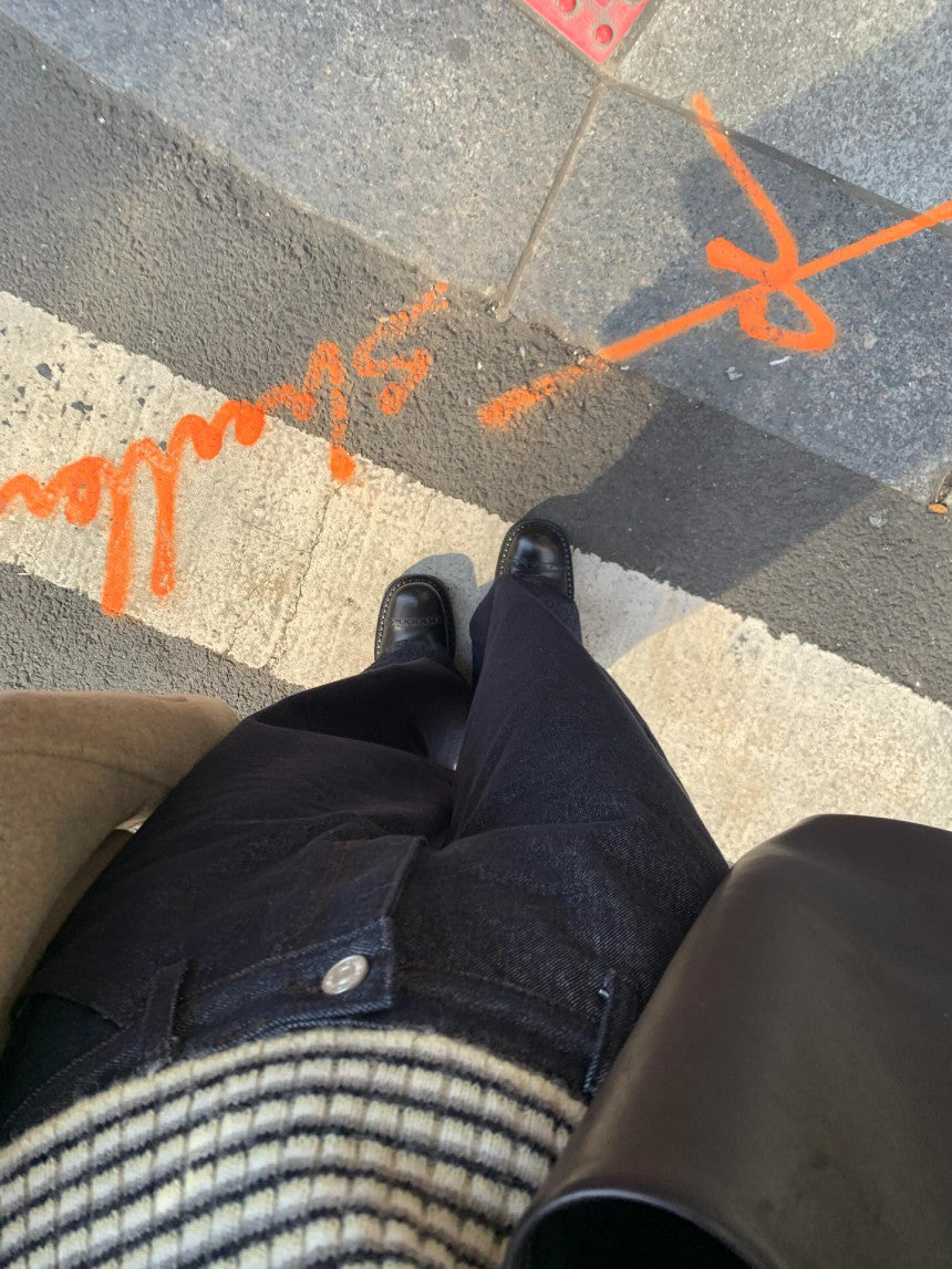 Roots wide inner gimo denim