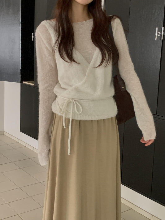 Wrap alpaca vest-2col