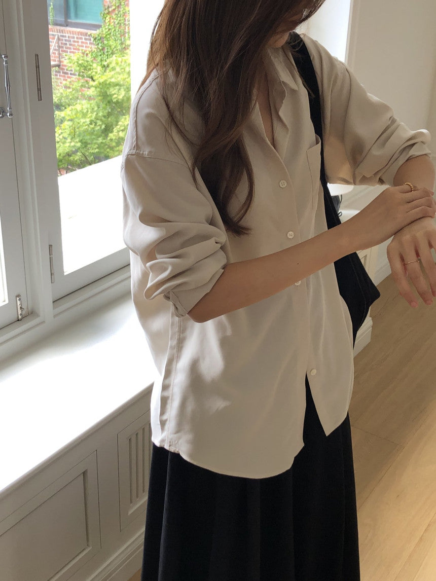 Lumiere napping tencel shirt-4col